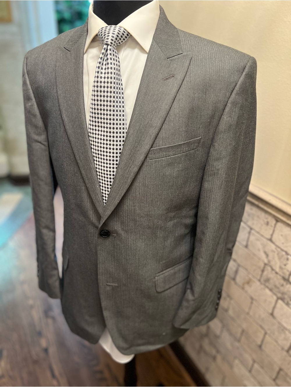 Joseph Abboud Sport Coat Blazer Jacket 2 Button Gray Men 40R - Picture 9 of 15